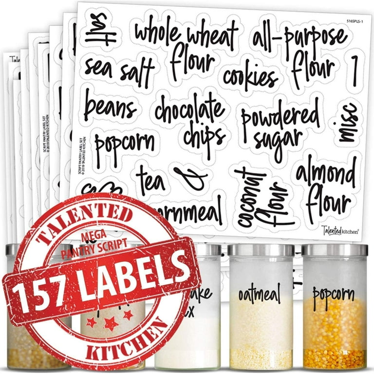 Canister Labels, Kitchen Labels, Baking Labels, Pantry Labels, Canister  Decals, Flour, Sugar, Salt, ONE LABEL ONLY, Decals, Container Labels 