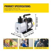 Vacuum Pump 5 CFM Dual Stage Refrigerant Vacuum Pump 1/2 Air Conditioner Refrigerant HVAC Air Tool ,Outstanding Oil Inlet System