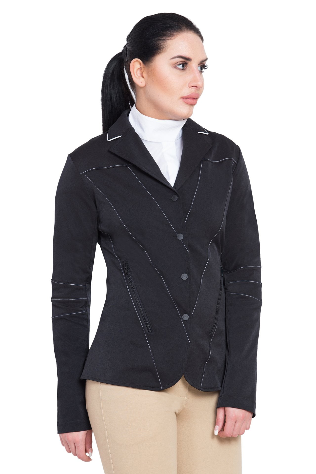Equine Couture Ladies Italia Show Coat Black Large