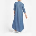 thumbnail image 3 of Plain Maxi Long Dress Women's Kaftan Long Sleeve Casaul Oversized Dress Casual Shirt Dress for Women Long Formal Dresses with Pockets Womens Strapless Dresses Summer Dresses Casual Long Womens Dresses, 3 of 5