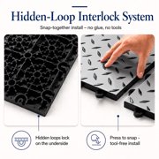 FlooringInc Nitro Pro Garage Tiles, Diamond, 40 Pack, 40 Sq/Ft. Gunmetal/Black