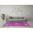thumbnail image 3 of Ahgly Company Indoor Rectangle Medallion Purple Traditional Area Rugs, 8' x 10', 3 of 4