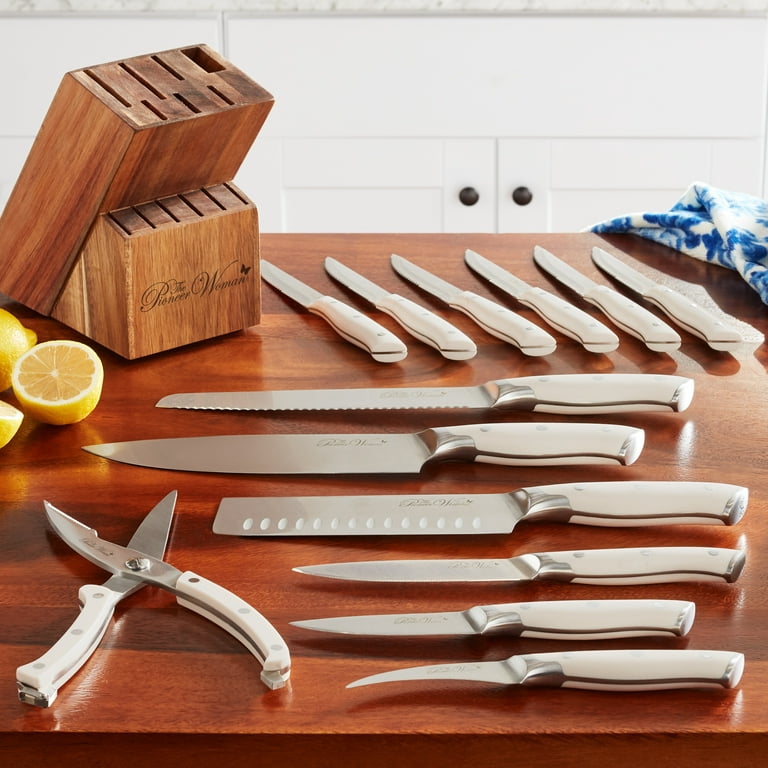 McCook Knife Set with Built-in Sharpener Block, MC703 Kitchen Knife Set  with Block, 26 Pcs High Carbon Stainless Steel Kitchen Knife Sets with  Block