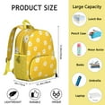 thumbnail image 2 of Retro Daisy Print Students Backpack - Boho Floral Pattern in White and Yellow, Durable Lightweight Student Backpack for School and Travel, 2 of 5