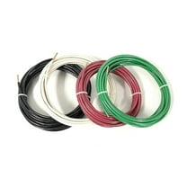 4 AWG Wire - THHN THWN MTW Building Wire - 5ft Black, White, Red, Green, Ground - Hook Up Wire - UL Listed - Made in USA