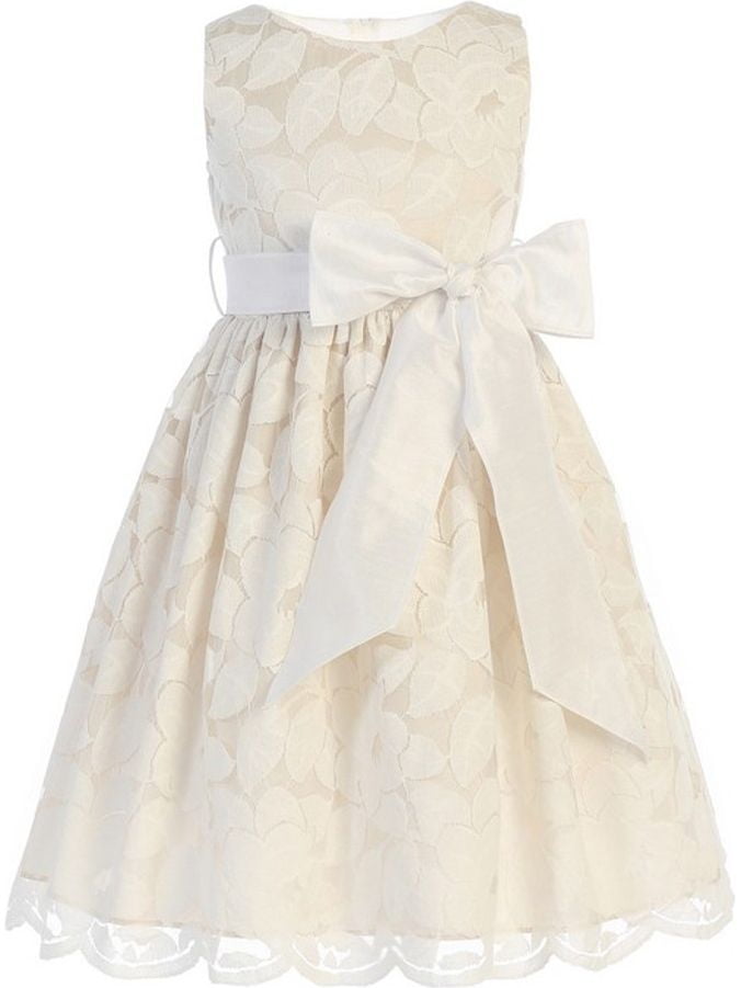 little girl champagne dress