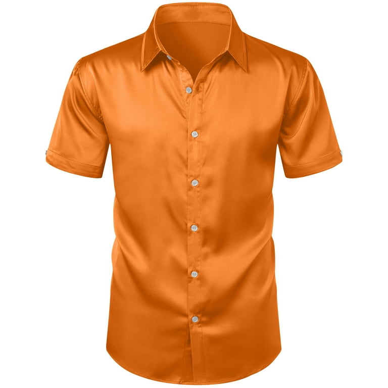 LODIENY Men's Muscle Dress Shirts Solid Short Sleeve Dress Party Shirts Athletic Slim Fit Stretch Business Casual Button Down Shirt Orange M - Walmart.com LODIENY Men's Muscle Dress Shirts Solid Short Sleeve Dress Party Shirts Athletic Slim Fit Stretch Business Casual Button Down Shirt Orange M - Walmart.com