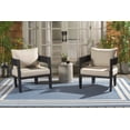 thumbnail image 3 of Safavieh Viola Metal Outdoor Armchair - Set of 2, Black/Taupe, 3 of 13