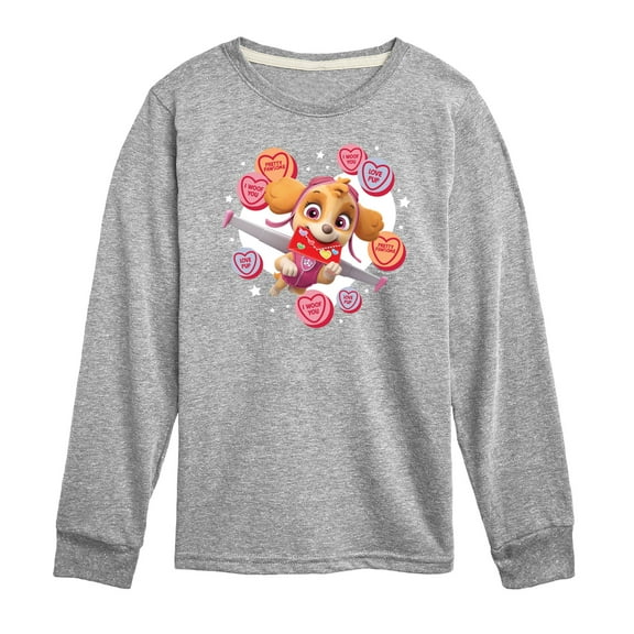Paw Patrol - Skye Conversation Hearts - Toddler And Youth Long Sleeve Graphic T-Shirt