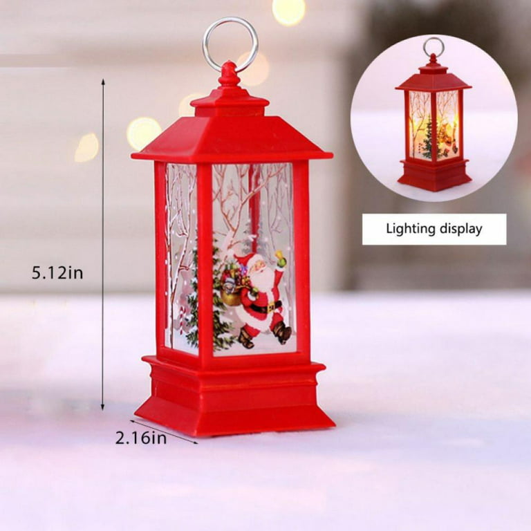 Battery Operated Christmas Snow Globe Lantern  Snow Globe Lantern Red  Truck - Christmas Pendant & Drop Ornaments - Aliexpress