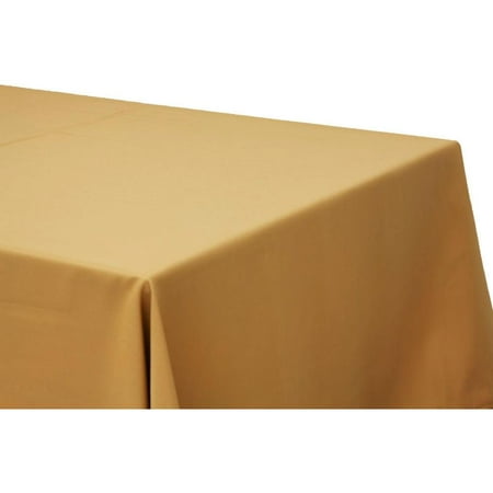 

1 Pc 90 X132 Rectangular Oblong Polyester Tablecloth - Gold For Weddings Trade Shows Showrooms Events
