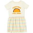thumbnail image 3 of Inktastic Tacos Fall Apart Girls Toddler Dress, 3 of 5