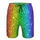 thumbnail image 3 of Fotbe Glitter Rainbow Trajes de Baño Estampados para Hombre, Shorts de Verano de Secado Rápido, Ropa de Playa, Bañadores-XX-Large, 3 of 6