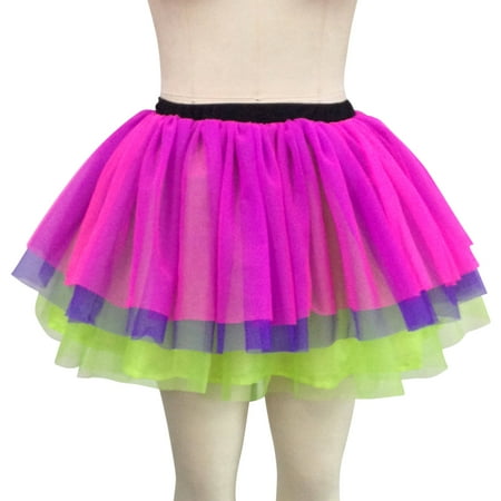 Rainbow Petticoat Women's Adult Halloween Dress Up / Role Play Costume, Small/Medium