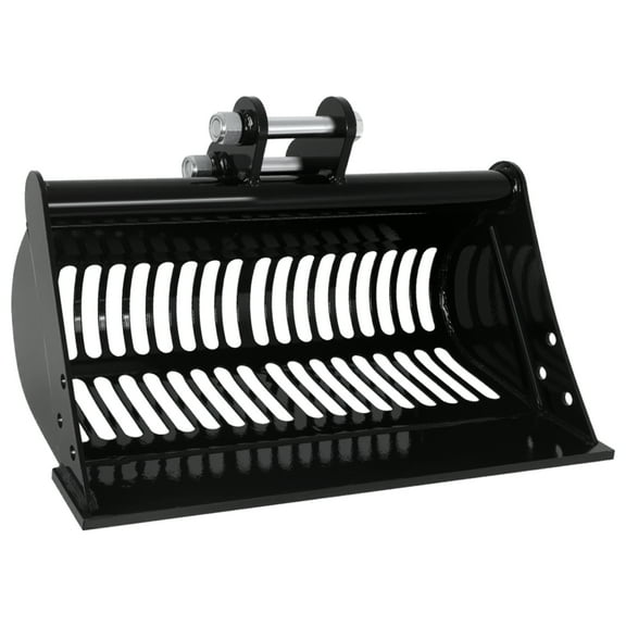 Mini Excavator Screening Bucket, Excavator Attachments Soil Sieving Buckets for Small Digger, High Manganese Steel Filter Frame, 24 Inch Sieve Bucket, for Material Filtering