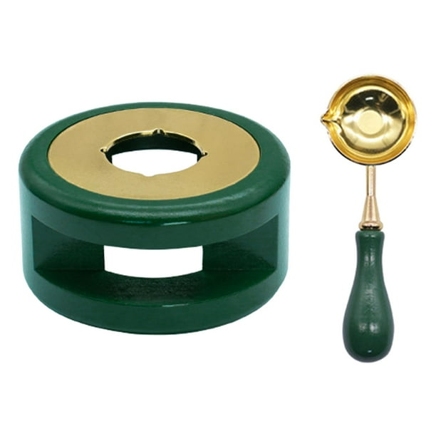 Herramienta para fundir cera de sellado, calentador de cera para barras de cera, cuentas y sobres. Verde