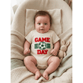 thumbnail image 6 of Cenuakty Infant 3M 6M 12M 18M Baby Summer Romper Fashionable Game Day Soccer Embroidery Short Sleeve Round Neck Jumpsuit, 6 of 9