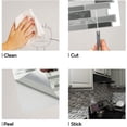 thumbnail image 4 of czcpp-Peel and Stick Self Adhesive Removable Stick On Kitchen Backsplash Bathroom 3D Wall Tiles in Como Pebble (10 Sheets), 4 of 4
