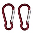 thumbnail image 6 of UDIYO 2Pcs Aluminum Alloy D Shaped Carabiner Spring Snap Clip Hooks Climbing Keychains, 6 of 6