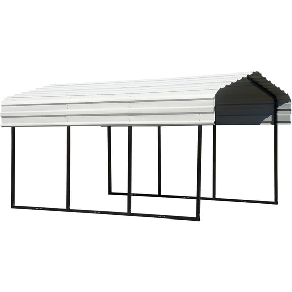 Arrow 10' Wide Galvanized Steel Metal Carport, Multiple Sizes and Colors