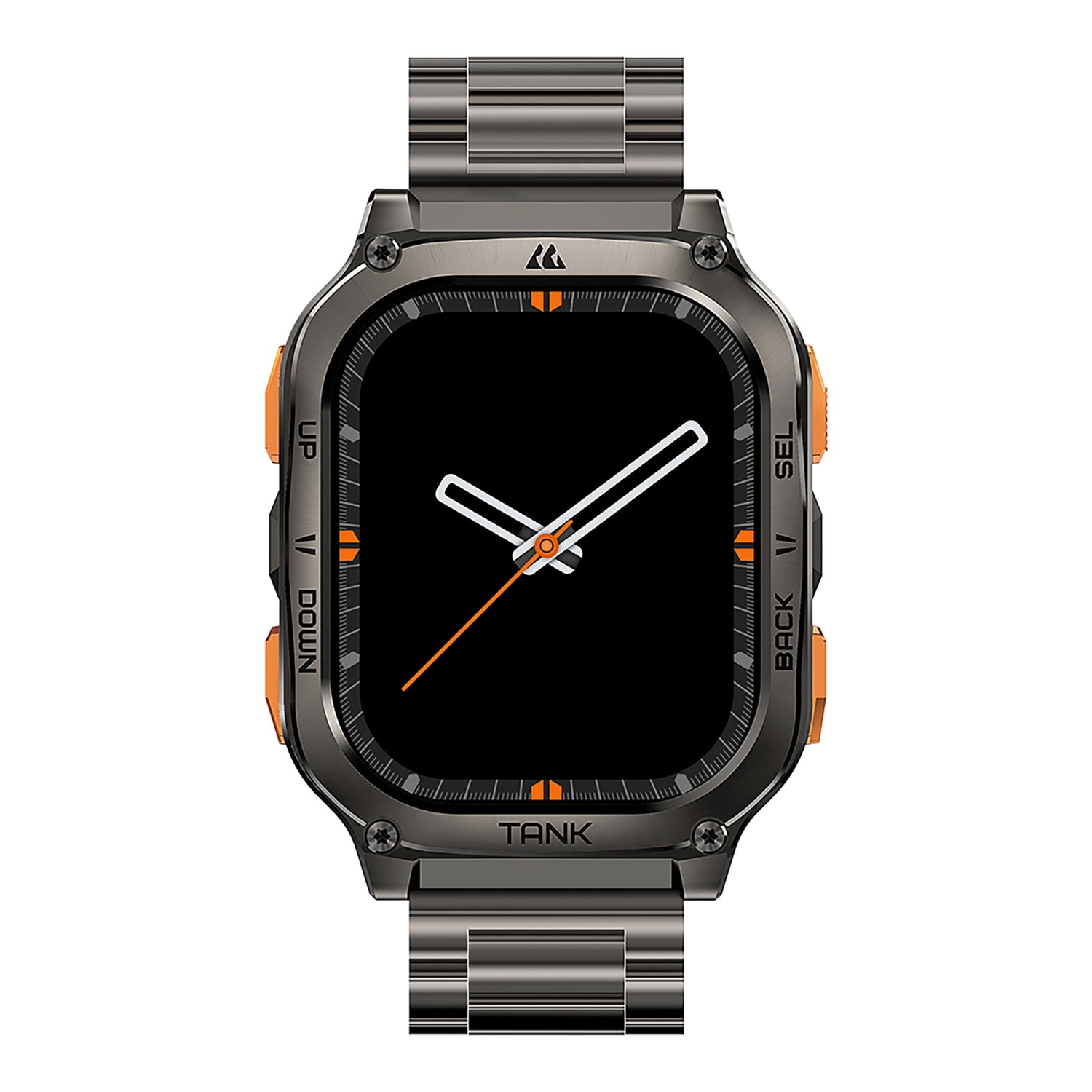 KOSPET TANK M3 Ultra Special Edition 1.96-In.-AMOLED GPS Smartwatch with Stainless Steel Band (Black), P-MUS002-B