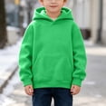 thumbnail image 6 of Besolor Toddler Kids Girls Hooded Sweatshirts Fall Winter Fleece Lined Warm Long Sleeve Pullover Tops with Pockets(18-24 Months,Green), 6 of 6