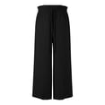 thumbnail image 5 of Delayuji Womens Wide Leg Pant Elastic Waist Daily Elegant Casual Solid Color Pants Loose Linen Pants Women L-6XL, 5 of 6