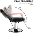 thumbnail image 4 of Artist Hand Salon Recliner Barber Chair for Hair Stylist Shampoo (Black & Red), 4 of 9