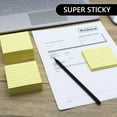 HengBO, Yellow Lined Sticky Notes, 3x3 inches, 82 Sheets each pad ...