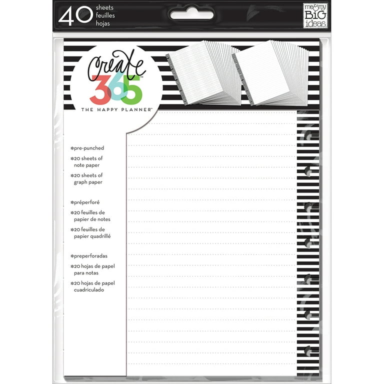 Happy Planner Fill Paper 9.25