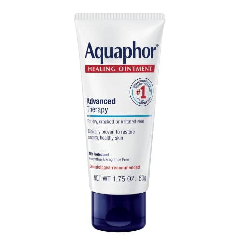 Aquaphor Healing Ointment Advanced Therapy Skin Protectant for Dry Cracked Irritated Skin, 1.75 oz Tube (Pack of 6)