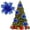 Blue, variant on Christmas Flowers Decoration -1Pcs Artificial Red Gold Poinsettia Christmas Tree Ornaments Glittery for Xmas New Year Wedding Party Wreath DIY Garland Decor(Gold)