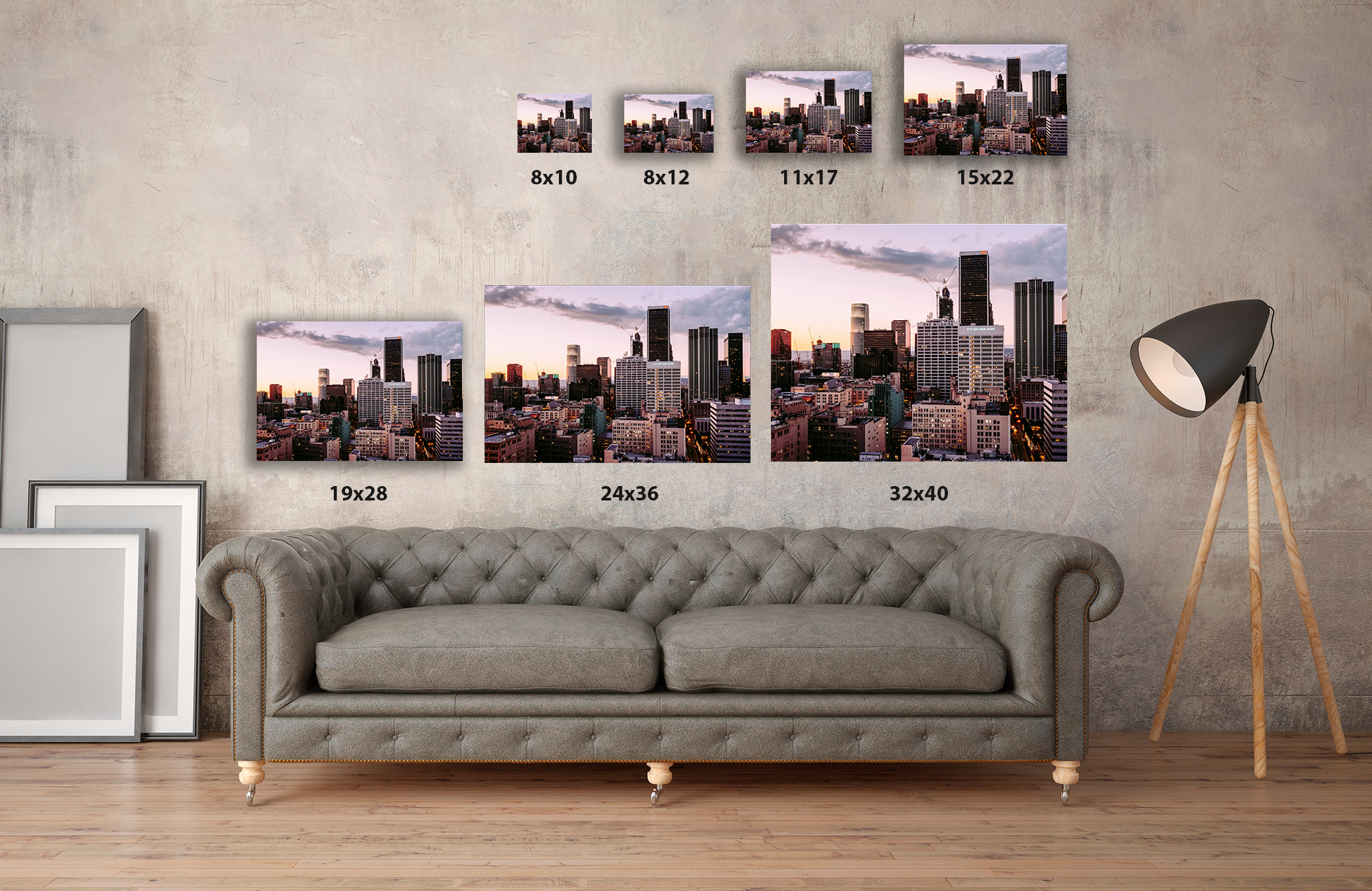 Awkward Styles Urban Poster Collection Urban Wall Art Los Angeles Unframed Artwork LA Poster Decor Los Angeles Cityscape Evening in LA Printed Decor LA Photo Prints LA Cityscape Poster Wall Art - image 3 of 3