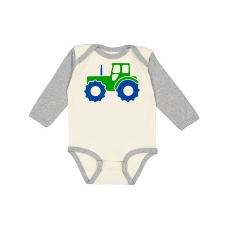 

Inktastic Cute Green Tractor Gift Baby Boy or Baby Girl Long Sleeve Bodysuit