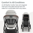 thumbnail image 4 of UPPAbaby Vista V3 Stroller - Full-Size Single-To-Double Stroller System - Toddler Seat, Bug Shield, Rain Shield, and Storage Bag Included - Savannah (Pearl Gray Jacquard/Carbon Frame/Chestnut Leather), 4 of 5