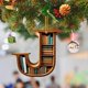 thumbnail image 2 of Adornos de árbol de Navidad con forma de libro, colgante de estantería con forma de letra, adorno de bibliotecario para amantes de los libros, adorno de acrílico para Navidad, regalo para amantes de l, 2 of 7