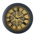 thumbnail image 1 of HomeRoots 401295 Black & Copper Exposed Gears Round Wall Clock, 1 of 1