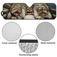 thumbnail image 6 of Uorisanigo Car Sun Shade Yorkshire Terrier Animal Print Windshield Sunshade Heat Shield Sunshade Sun Visor Mat Compatible with JK JKU TJ 2 Door / 4 Door(52.95x16.14nches), 6 of 7
