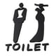 thumbnail image 5 of Letrero de fácil instalación para WC, Tablero de muestra para puerta de baño, señalización autoadhesiva, placa decorativa para baño, letrero para UniversalL, 5 of 8