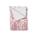 thumbnail image 2 of Coral Soft Flannel Fleece Throw Blanket, Peonies English Roses Victorian Bouquet Corsage Blossoms Flourish, Cozy Plush for Indoor and Outdoor Use, 60" x 80", Dark Coral Pale Pink, by Ambesonne, 2 of 6