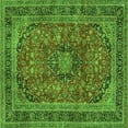 thumbnail image 1 of Ahgly Company Indoor Square Medallion Green Traditional Area Rugs, 7' Square, 1 of 1