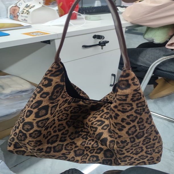 LEOPARD Fashion Campe Shoulder Bag Ladies New Large Capacidad Crossbody (Brown)