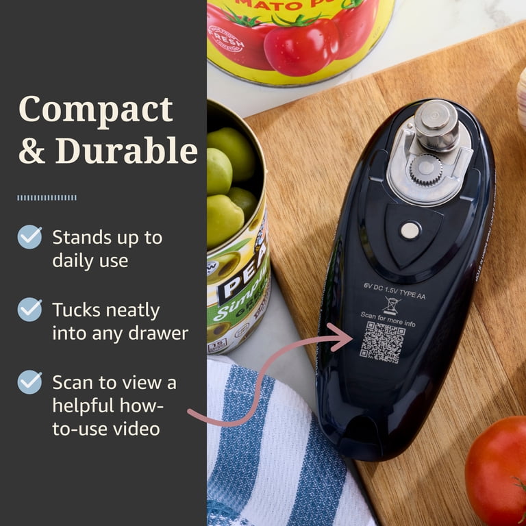 Battery-Operated Hands-Free Can Opener, Black photo 2