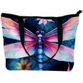 thumbnail image 2 of Dragonfly Canvas Leather Mix Handbag Twill Sponge Jeanette 30x10.5x39cm/11.8x4.1x15.4in, 2 of 5