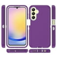 thumbnail image 5 of Xhy Samsung Galaxy A25 5G Case with Belt Clip Holster and Screen Protector Military Grade Protection 3 in 1 Shockproof Armor Rugged Durable Detachable for Galaxy A25 5G Phone - Purple+White, 5 of 8