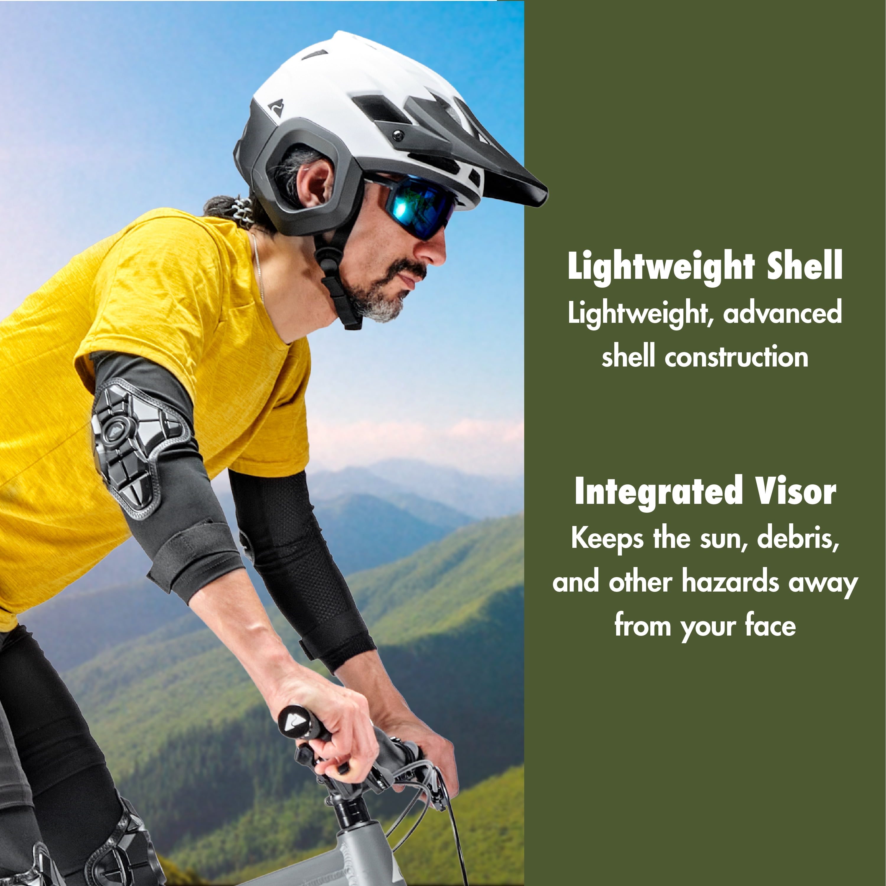 Ozark Trail Adult 3/4-Shell Bike Helmet, White, Ages 14+, Size L