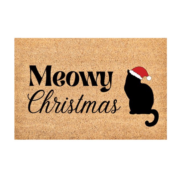 WIFKLSIIPG Funny Christmas Doormat Merry Catmas Doormat Meowy Christmas Doormat Cat Doormats Funny Welcome Mat Funny Doormat front Porch Rug Doormat Cute Warming Carpet
