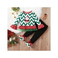 thumbnail image 2 of xiaxaixu Color Block Flare Sleeve Round Neck Mesh Pullover + Bow Pants, 2 of 9