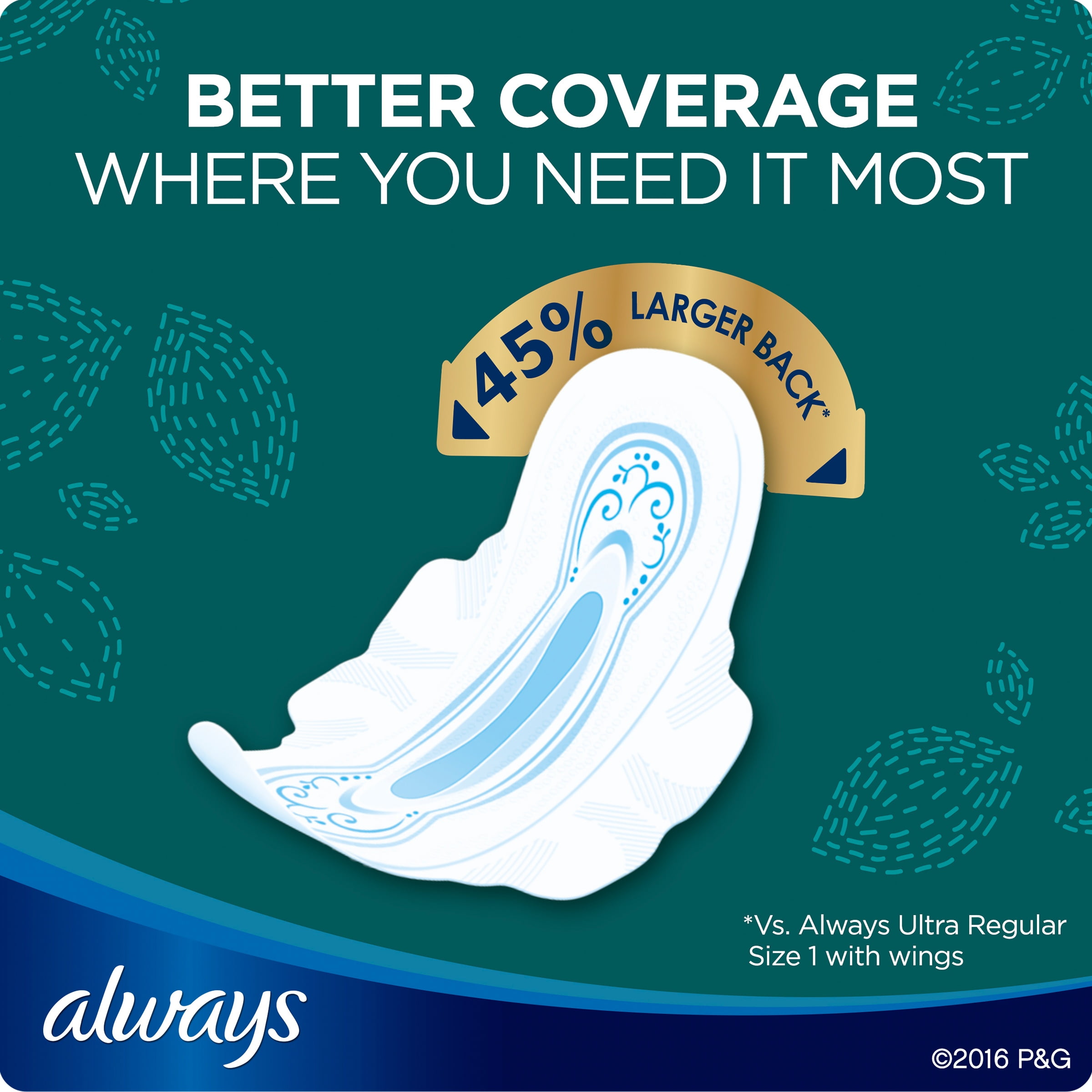 Always Ultra Thin Overnight Pads, Winged, Unscented, Size 4, 156 Ct 