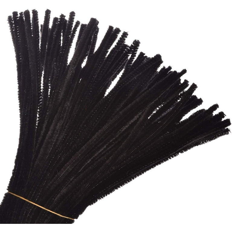 TOCOLES Black Chenille Stems Pipe Cleaners for DIY Crafts (500 Count)